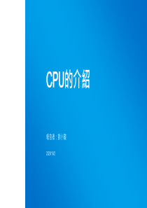 CPU的介绍