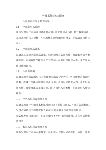 空调系统应急预案