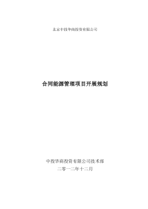 合同能源管理项目开展规划下载_word模板 