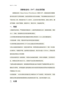 2.下肢深静脉血栓的应急预案