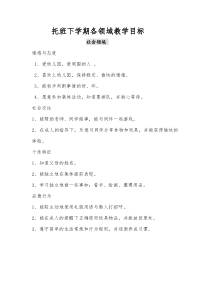 托班下学期各领域教学目标下载_word模板 