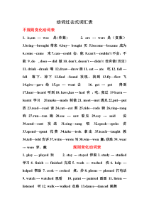 小学英语动词过去式(外研版)