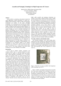 用于高温SiC传感器的集成与封装技术