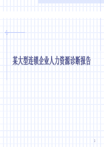 某大型连锁企业人力资源诊断报告（PPT68页）