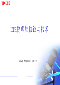 LTE物理层协议与过程