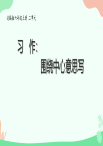 部编版语文六年级上册第五单元习作：围绕中心意思写