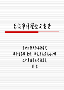 MPAcc审计课程资料汇总-高级审计理论与实务