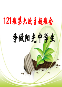 争做阳光中学生主题班会