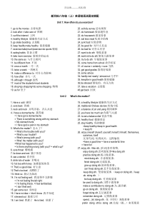 新目标八年级(上)英语短语及固定搭配