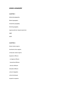 华东师范大学人文地理专业名词英文