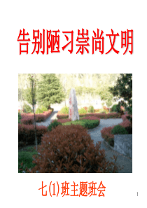 (精选班会)《告别陋习走向文明》主题班会