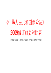保险法修订前后对照表