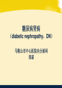 糖尿病肾病--ppt课件
