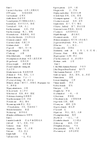 北师大版高中英语必修一短语