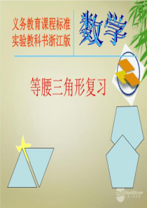 浙江省宁波市支点教育培训学校八年级数学上册《等腰三角形复习》课件浙教版