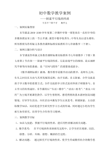 初中数学教学案例