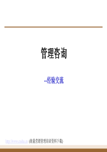 管理咨询-经验交流(3)