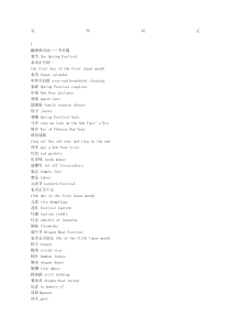 英语四级写作翻译词汇最全分类