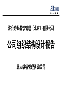 济公砂锅组织结构设计报告流程诊断