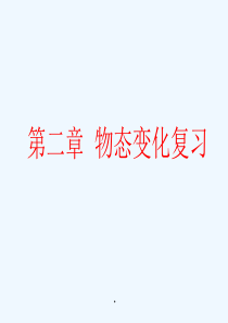 八年级物理上册第二章物态变化复习课件