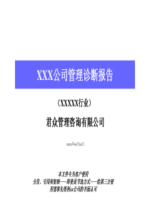管理咨询诊断报告模板