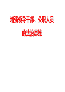 专用：提高公职人员的法治思维(最新稿)