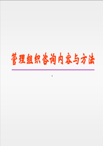管理组织咨询内容与方法(4)