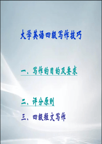 (最新整理)大学英语四级写作技巧.ppt