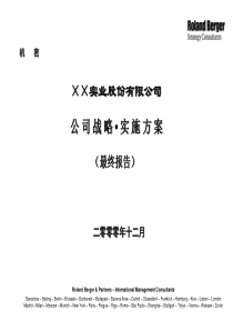 罗兰贝格－××实业咨询报告