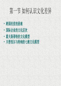 第六章国际企业的文化管理