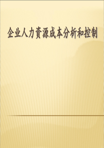企业人力资源成本分析和控制概述(PPT-47张)