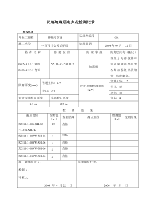 防腐绝缘层电火花检测记录