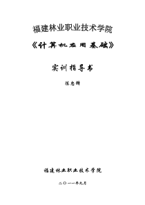 《计算机应用基础》实训指导书