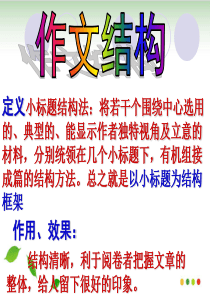 巧用小标题结构作文-ppt课件(完美版)