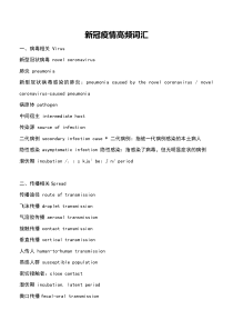 2020高考英语新冠肺炎作文高频词汇及范文
