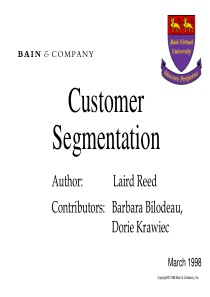贝恩咨询市场营销-customersegmentation