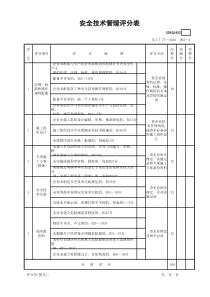 安全技术管理评分表GDAQ1402