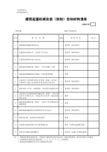 建筑起重机械安装（拆卸）告知材料清单GDAQ21007