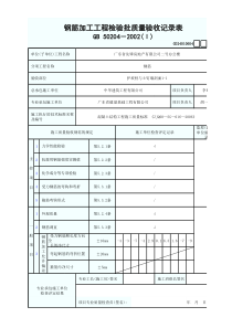 GD24010604钢筋加工工程检验批质量验收记录表