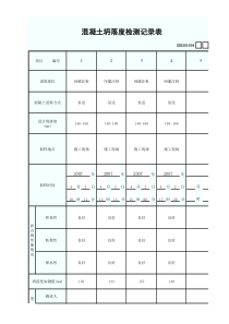GD2301037   6、7、8、9混凝土坍落度检测记录表