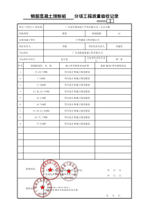 分项工程质量验收记录