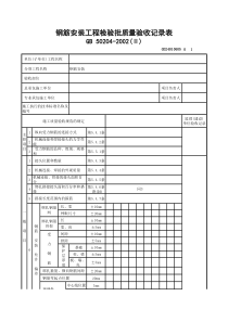 3 钢筋安装工程检验批质量验收记录表(Ⅱ)GD24010605