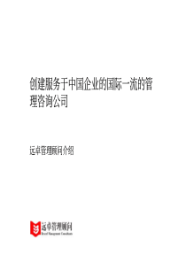 远卓咨询企业简介