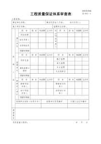 监2002-4工程质量保证体系审查表