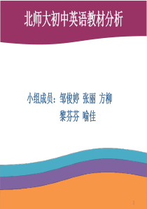北师大初中英语教材分析ppt课件