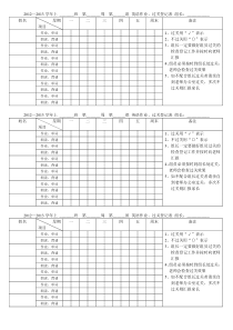 英语过关登记表1