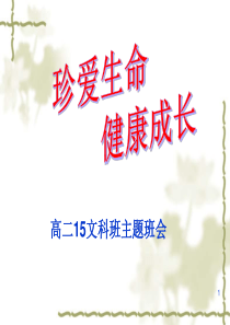 珍爱生命-健康成长主题班会ppt课件