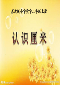 最新苏教版认识厘米课件-PPT