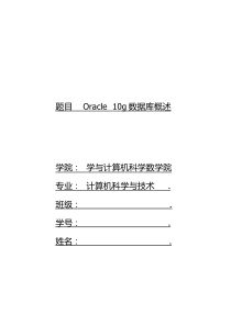 oracle数据库论文