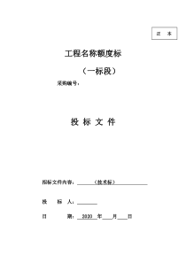 测绘测量技术标模板